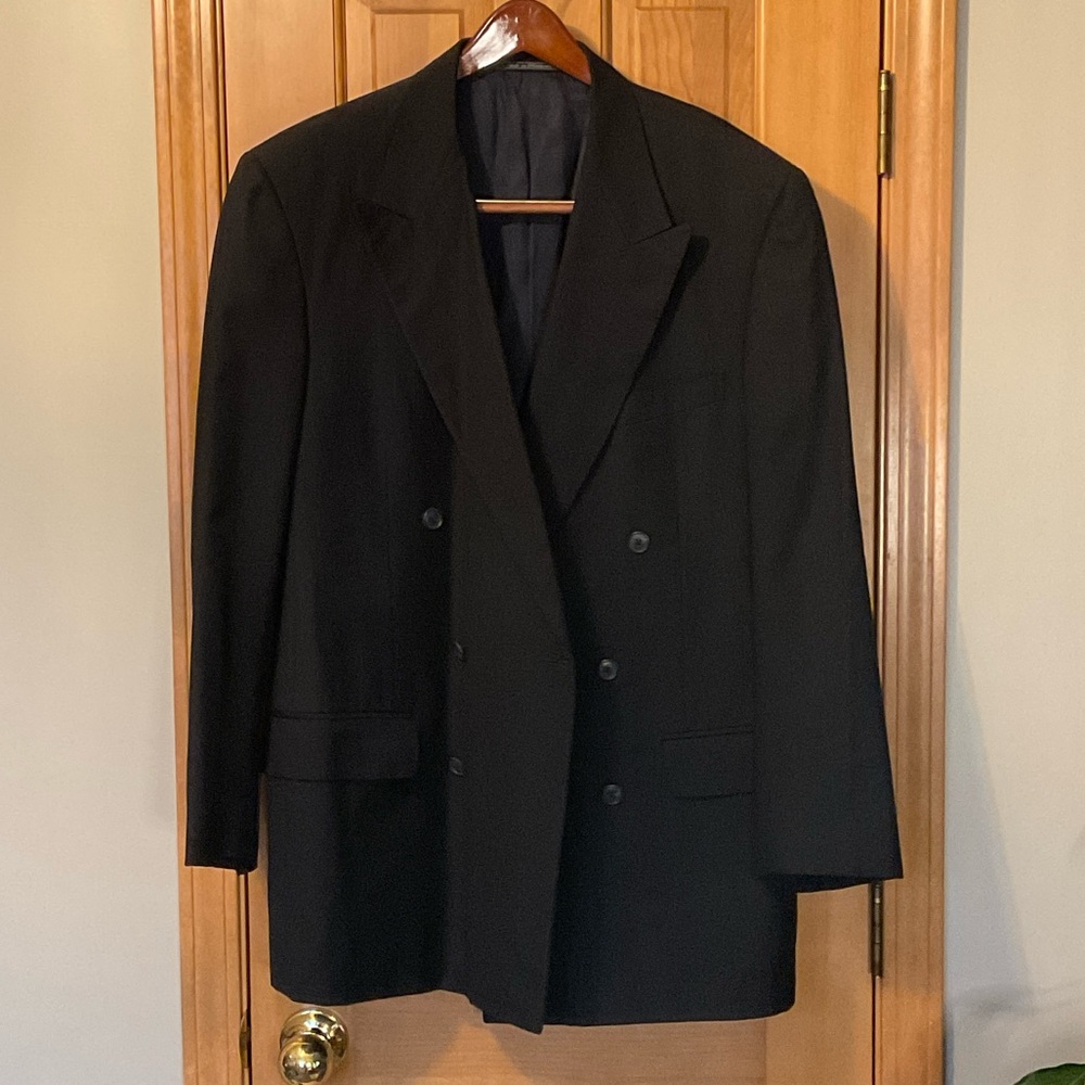 Ermenegildo Zegna Elegant Black Double-Breasted Sport Coat